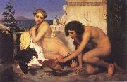 Jean Leon Gerome The Cock Fight Sweden oil painting artist